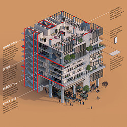 A model of a building.