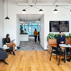 A group of people in a room.